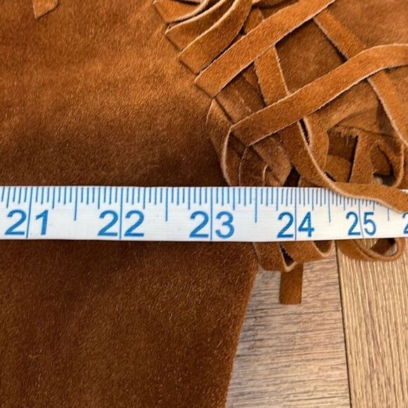 COMINT Vintage Brown Suede Fringe Jacket Blazer Size Medium Argentina - Picture 11 of 12